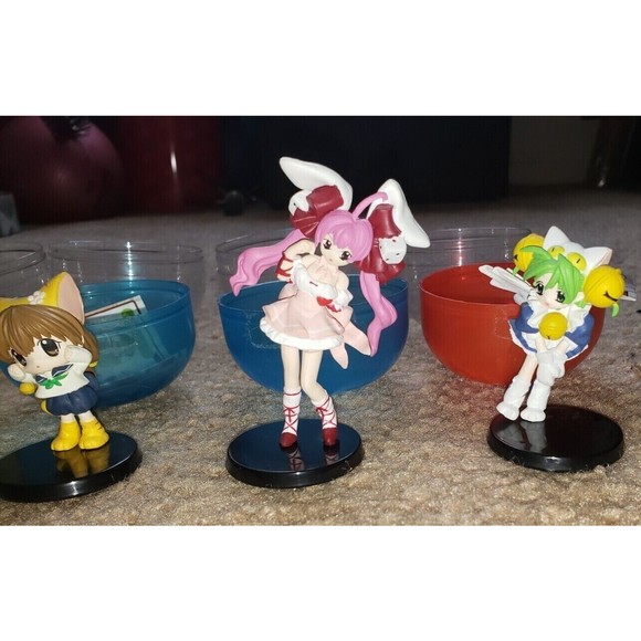 Di Gi Charat Complete lot of 4 figure Dejiko Usada Piyoko Puchiko Gashapon NIB - Picture 6 of 11